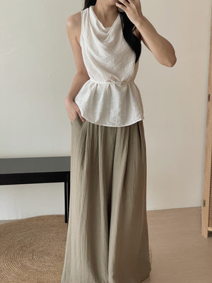 Linen Casual Maxi Pants / 高个子拖地棉麻休闲裤