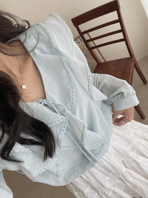 Emmeline Ruffled Blouse / 甜美荷叶衬衣