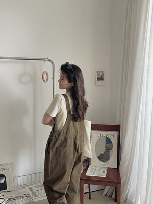 Katz Washed Cotton Overall / 洗水棉背带长裤