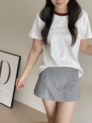 Sporty A-Line Skirt / 卫衣面料短裙