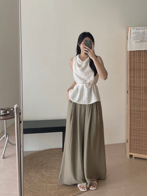 Linen Casual Maxi Pants / 高个子拖地棉麻休闲裤