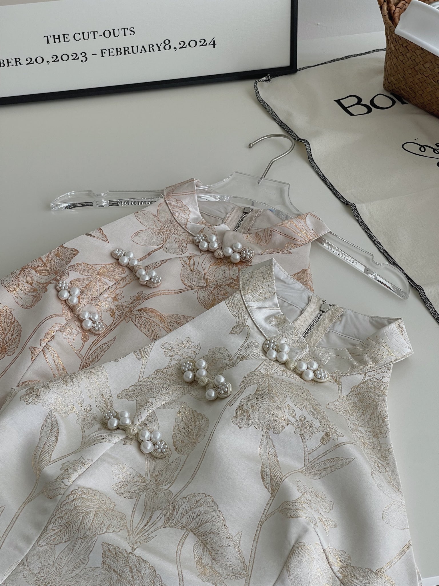 Oriental Bloom Midi Skirt Set / 【香绫花语】金丝古典气质中长裙套装