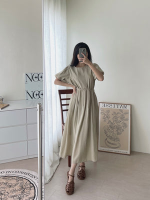 Anais Puff Sleeves Dress / 韩风泡泡袖连身裙