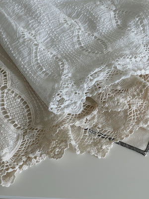 Crochet Lace Hem Shorts / 镂空刺绣短裤