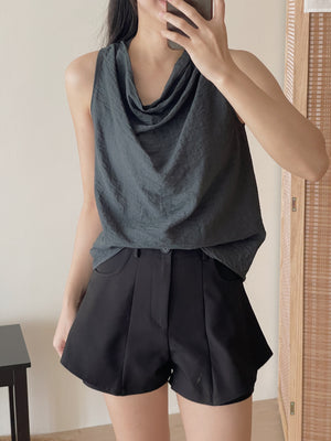 Modern Cowl Neck Top / 通勤荡领韩系小衫