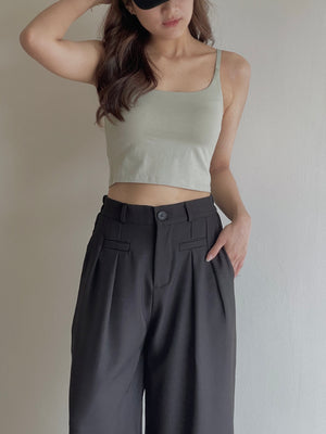 Scoop Neck Padded Singlet / 大领口显瘦胸垫吊带