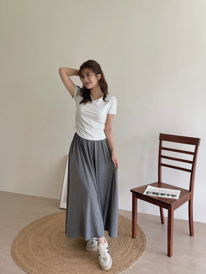 Wide Flare Maxi Skirt / 莫代尔大裙摆裙