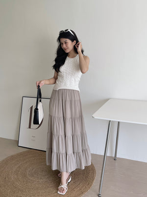 Chiffon Layered Midi Skirt / 温柔雪纺半身裙