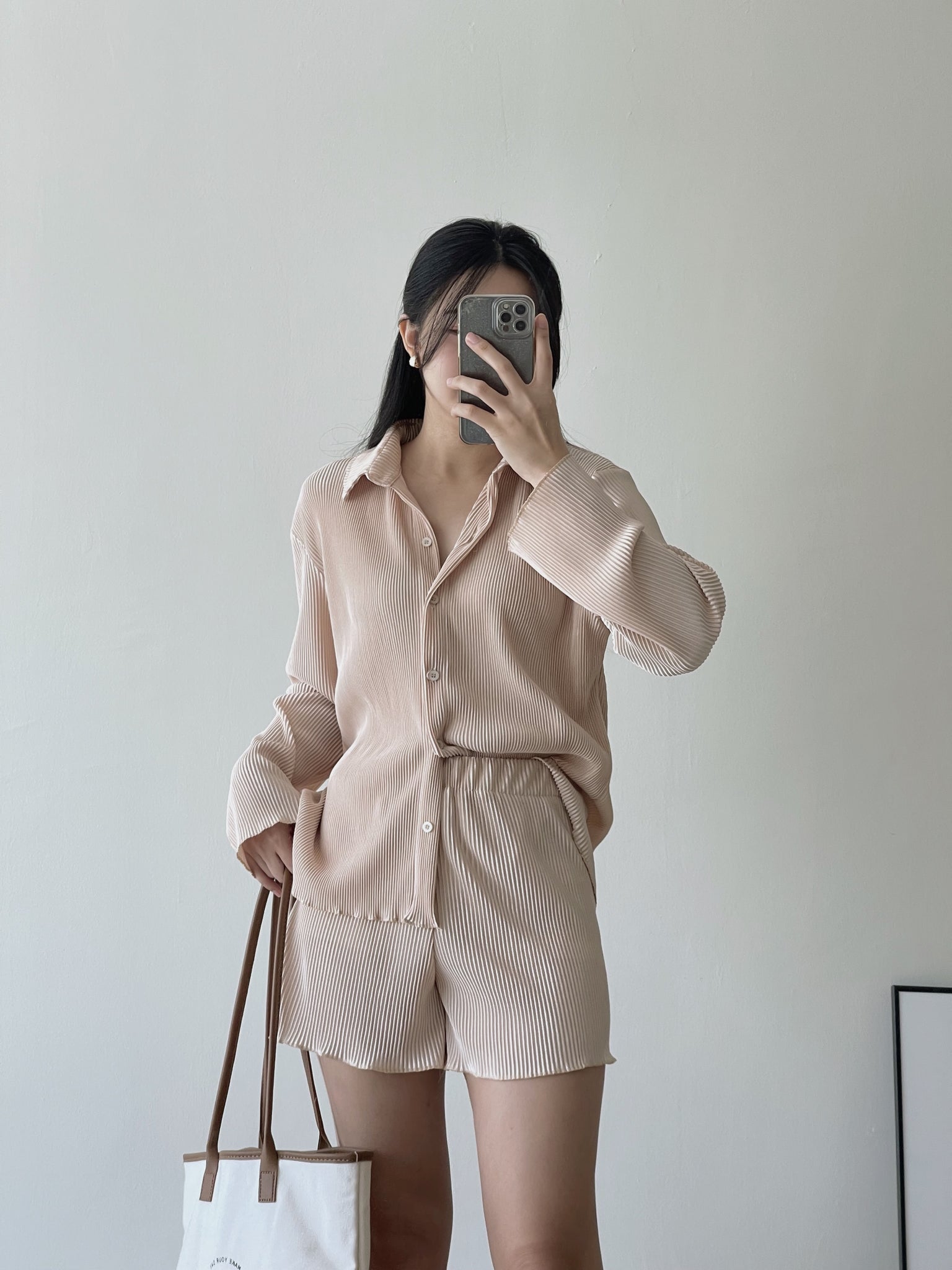 Casual Ribbed Pleated Set / 休闲慵懒褶皱套装