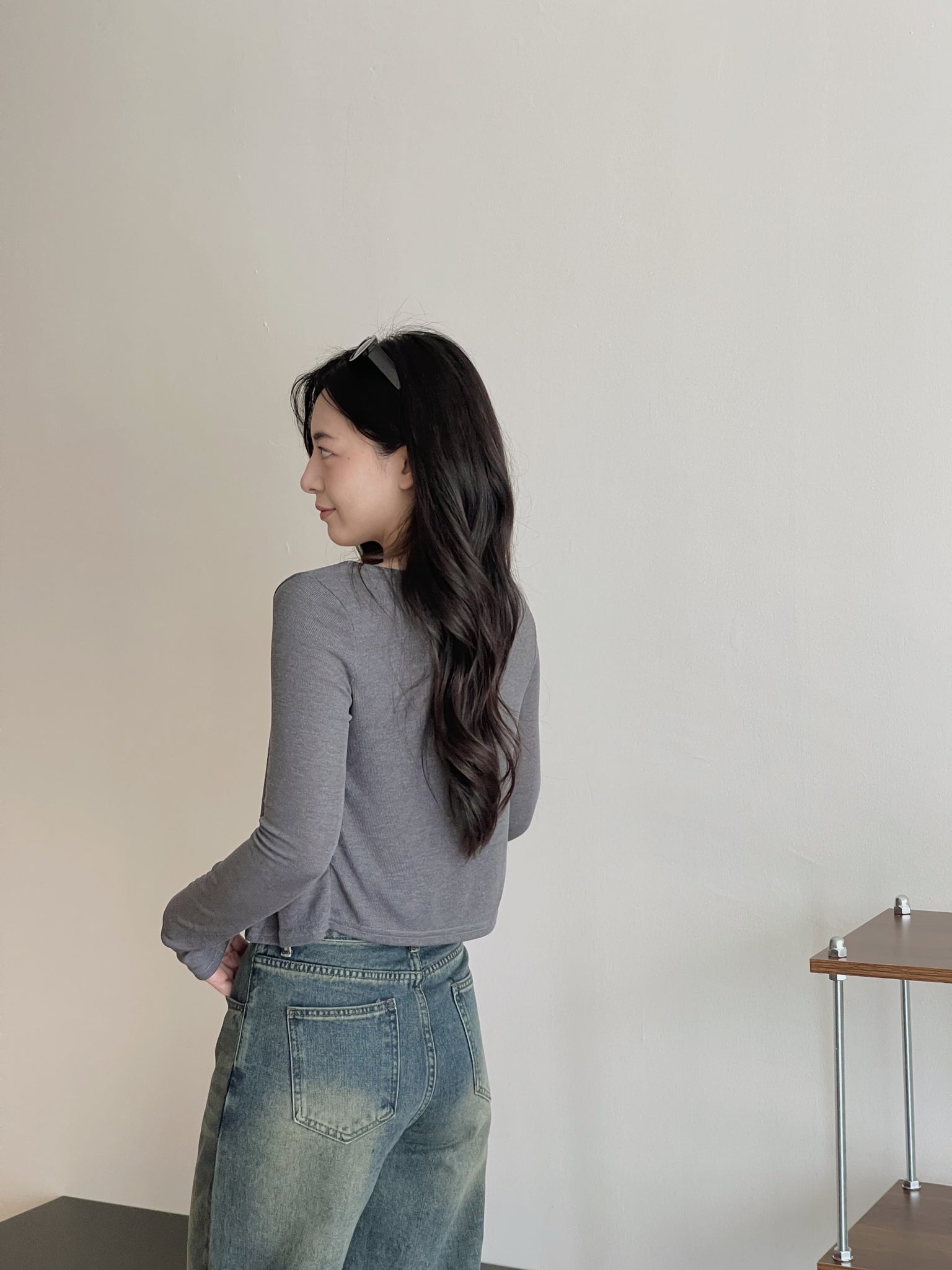 Vintage Checkered Top Set / 复古格子吊带开衫上衣