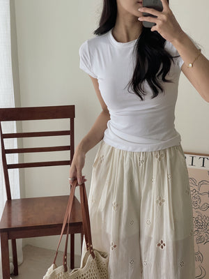Basic Cotton Tee / 纯色基础棉质修身T恤