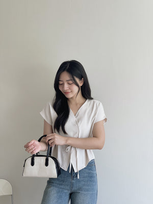 Eliss Kimono Blouse / 小众通勤收腰衬