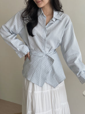Pattern Striped Shirt / 设计感不规则条纹衬衫