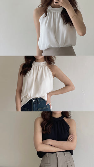 Chiffon Halterneck Top / 雪纺挂脖上衣
