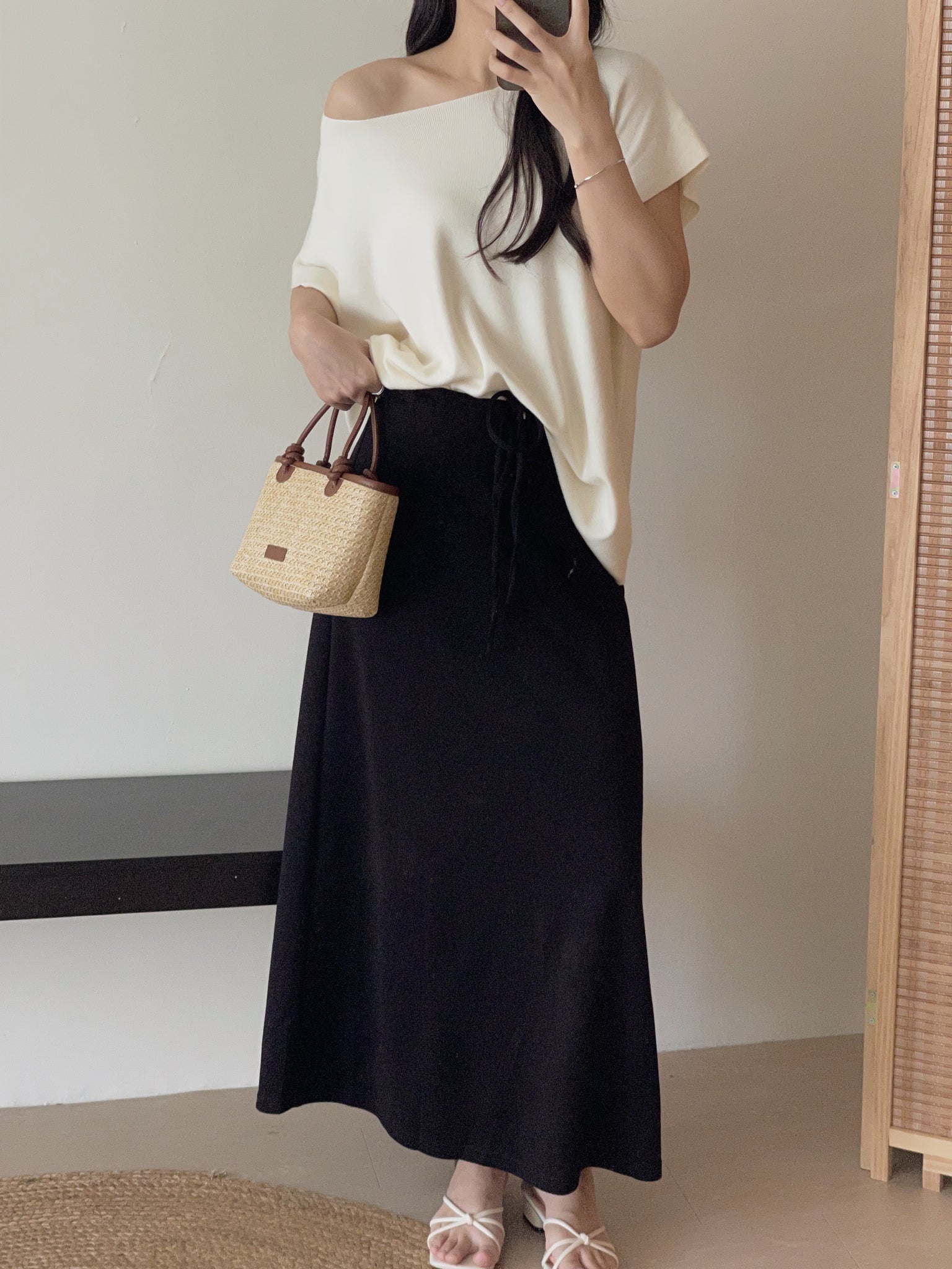 Soft Knit Oversized Top / 软糯超宽松针织T恤