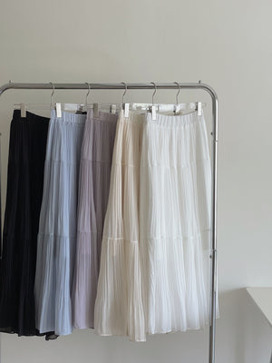 Cloudlight Pleated Tiered Skirt / 百褶飘逸蛋糕半身裙