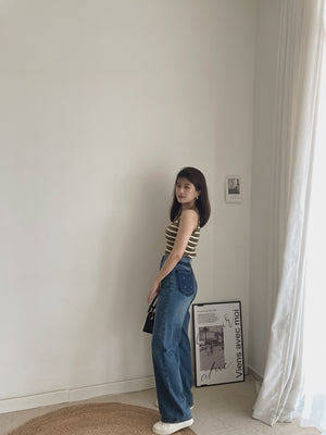 Stripes Stretchy Top / 高弹条纹针织上衣