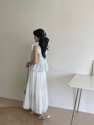 Cloudlight Pleated Tiered Skirt / 百褶飘逸蛋糕半身裙