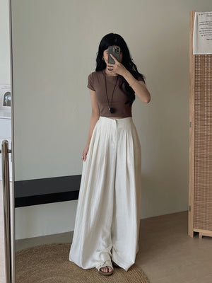Crop Tee With Removable Pad / 短款T恤自带可拆卸乳胶垫