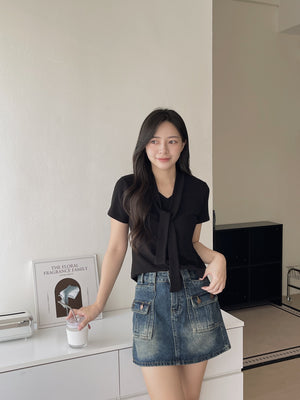 Mochi Tie Tee / 糯叽叽领带针织
