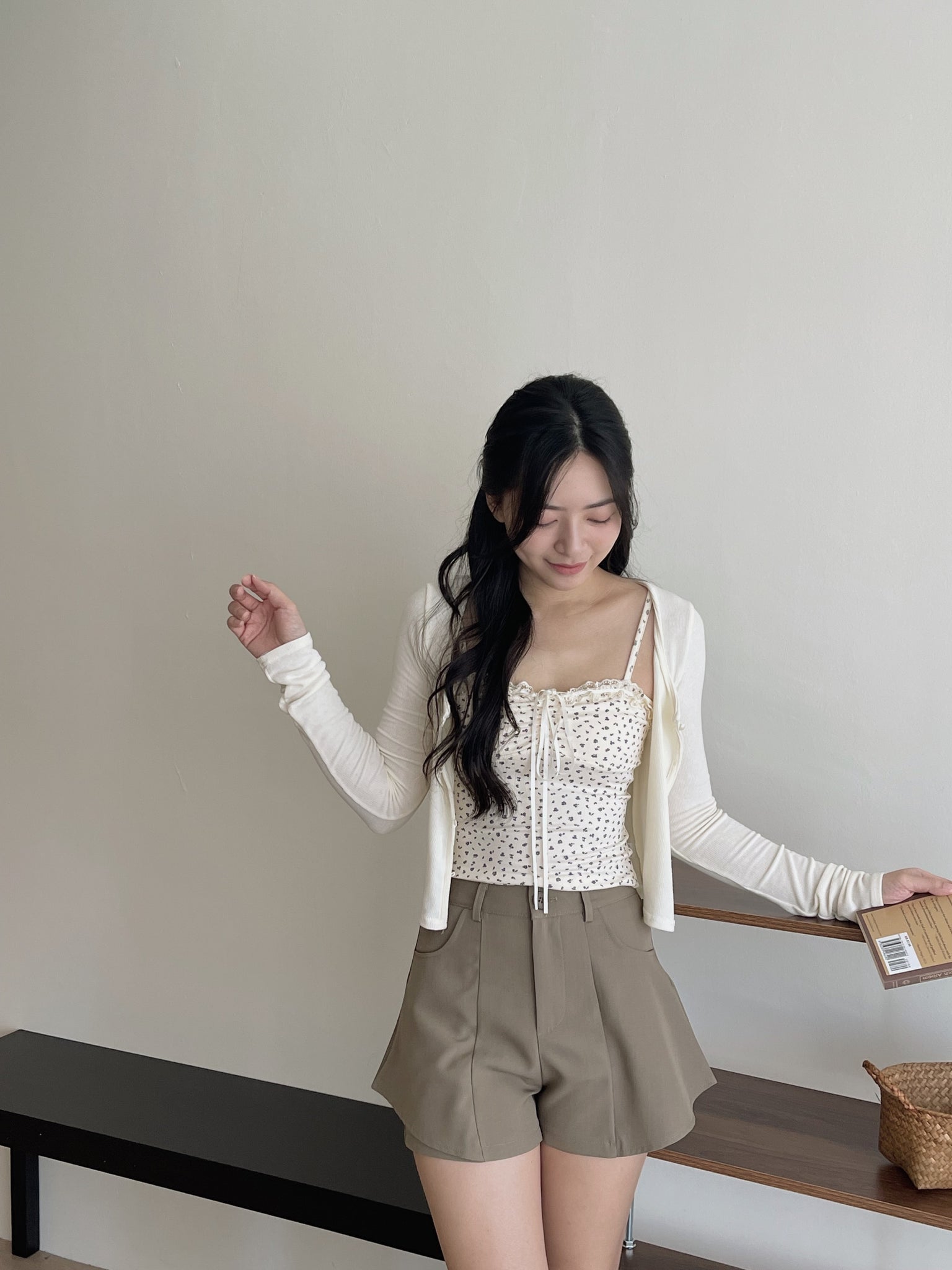 Floral Cami Two-pcs Set / 甜美碎花背心两件套