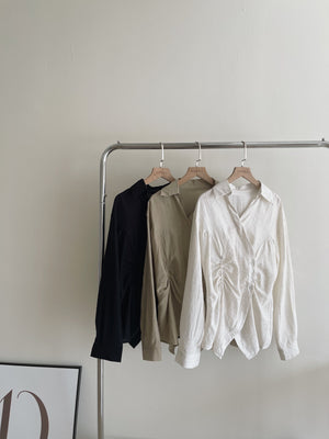 Laia Ruched Shirt / 设计感抽皱衬衫
