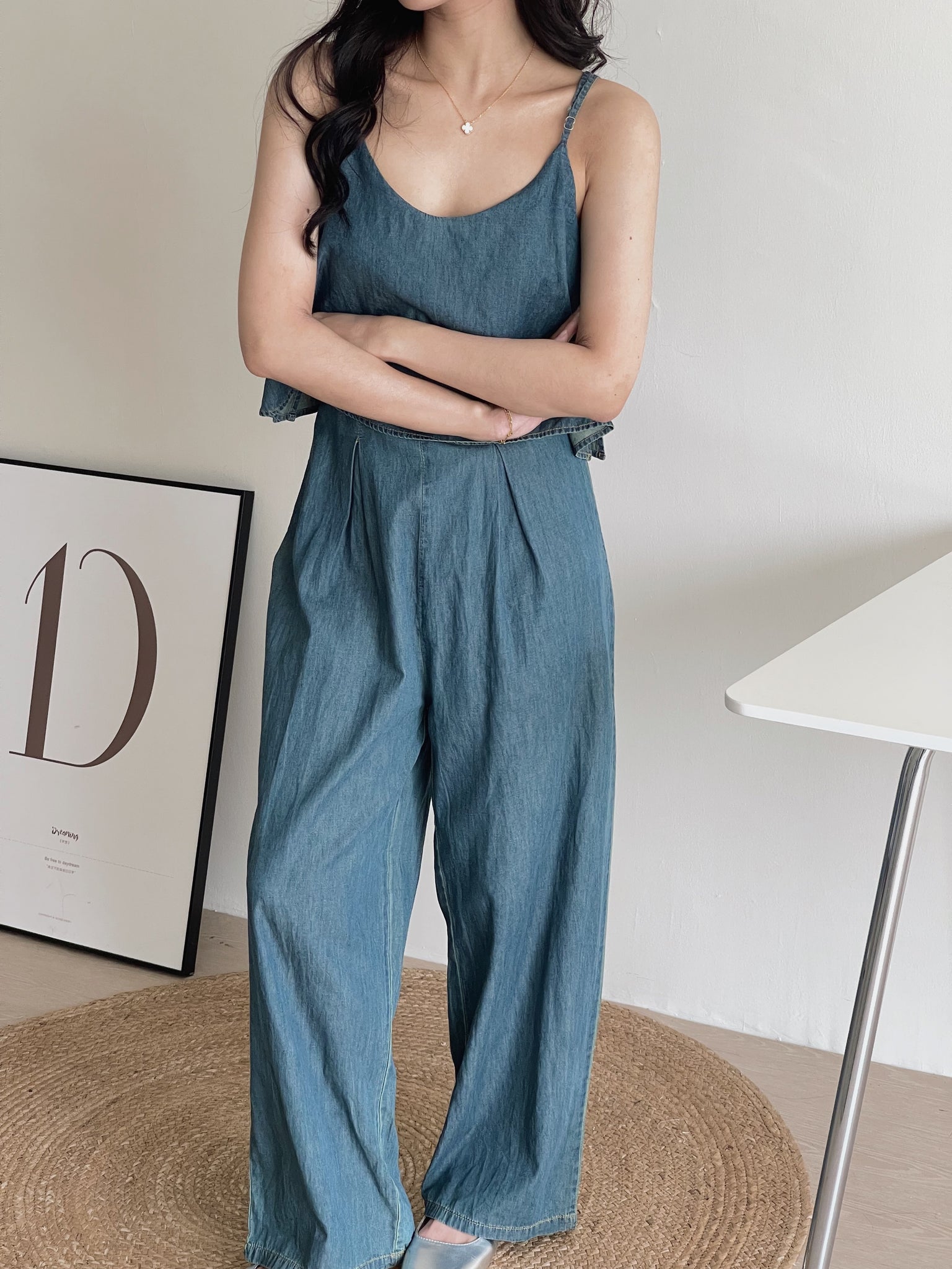 Arena Soft Denim Jumpsuit / 天丝软牛仔连体裤