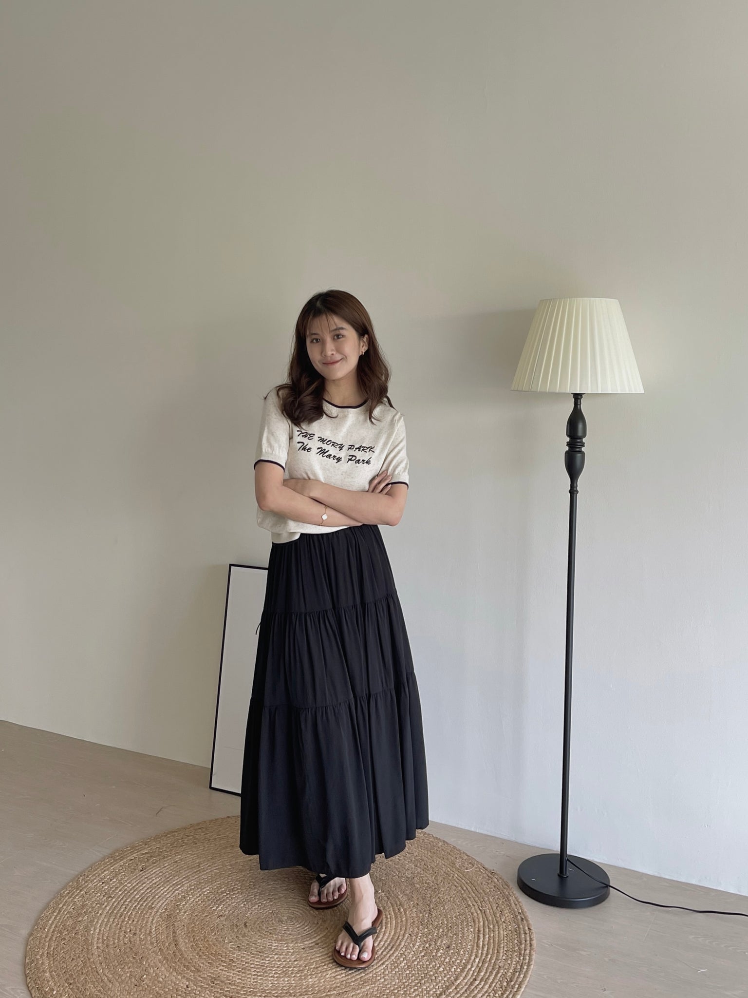 Korean Letters Knit Top / 韩系字母刺绣上衣