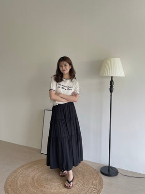 Korean Letters Knit Top / 韩系字母刺绣上衣
