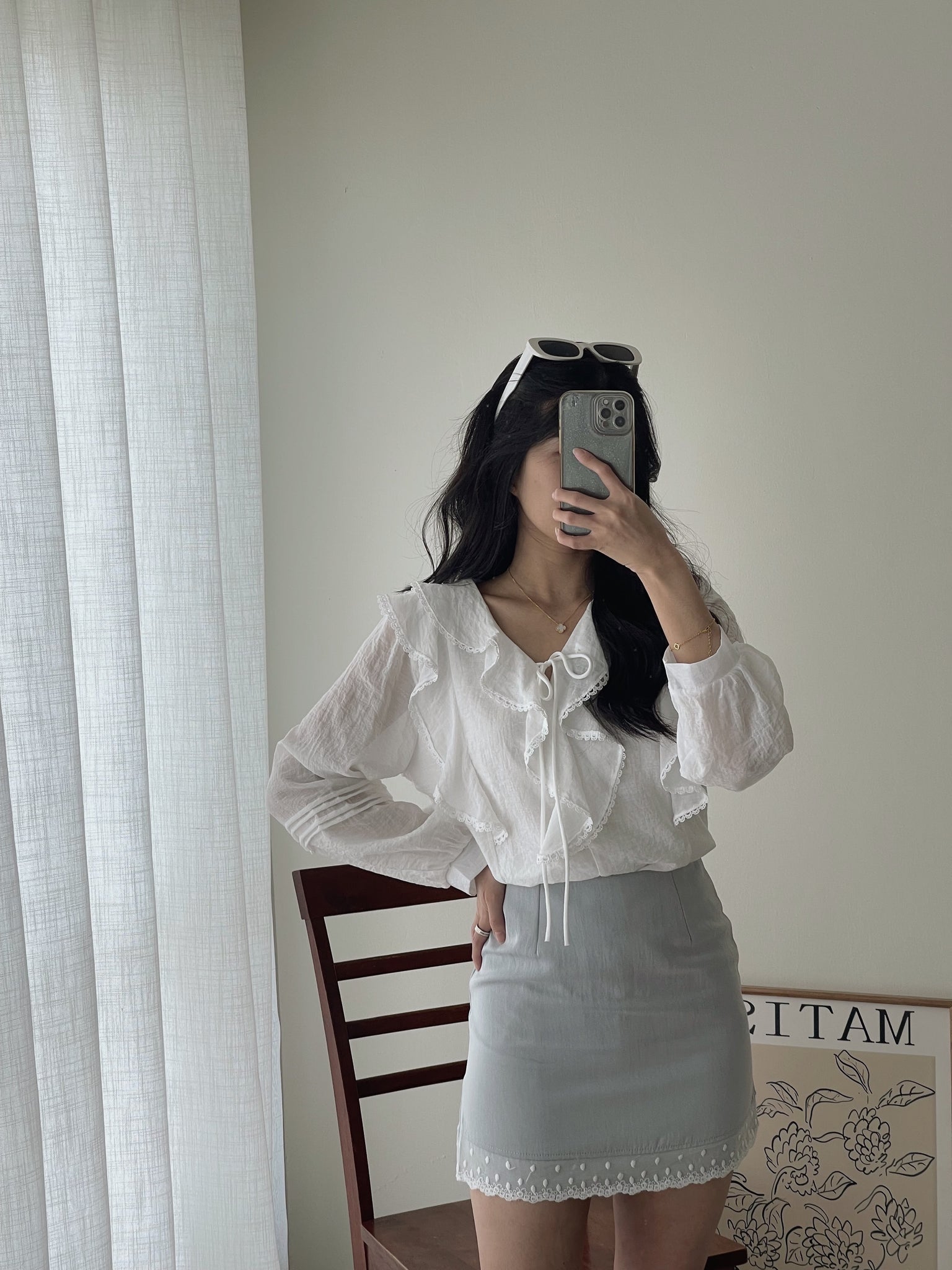 Emmeline Ruffled Blouse / 甜美荷叶衬衣