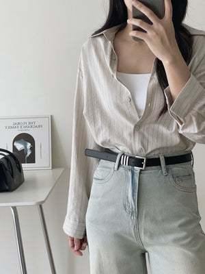 Pattern Striped Shirt / 设计感不规则条纹衬衫