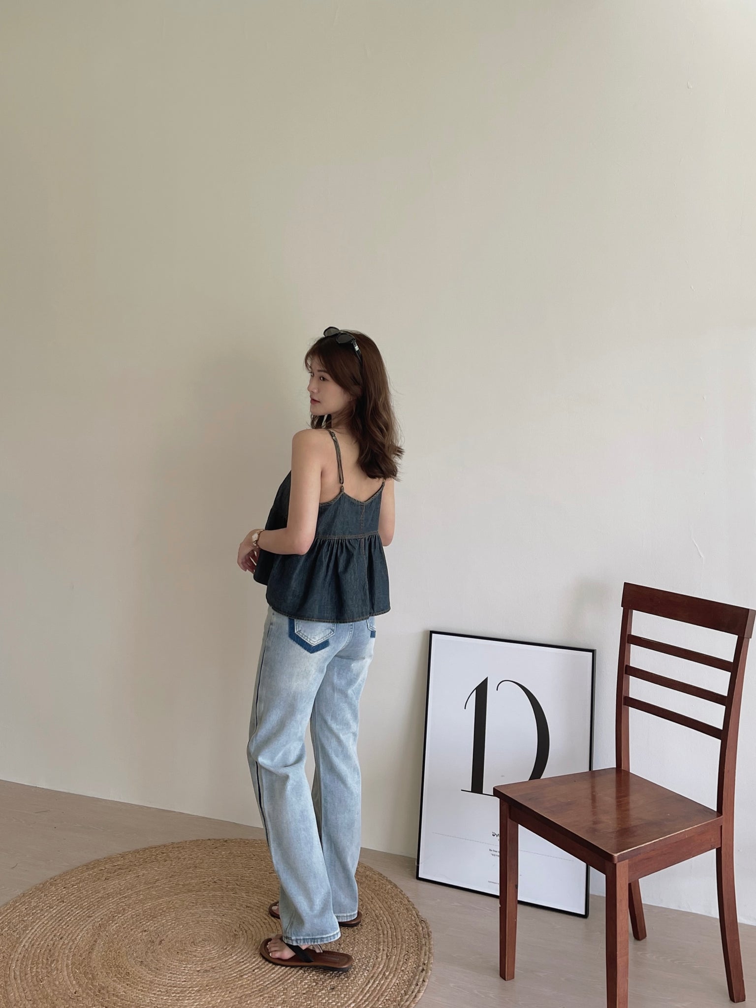 Denim Cute Top / 港风牛仔吊带衣
