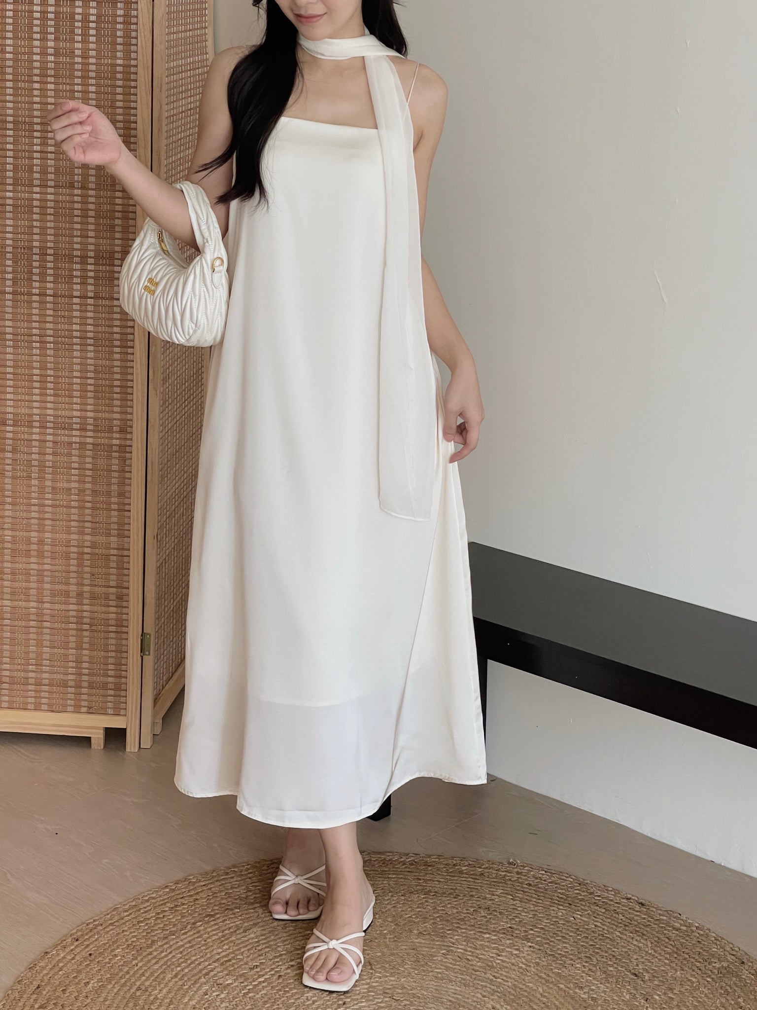Lumiere Sash Tie Dress / 飘带高级感气质连身裙