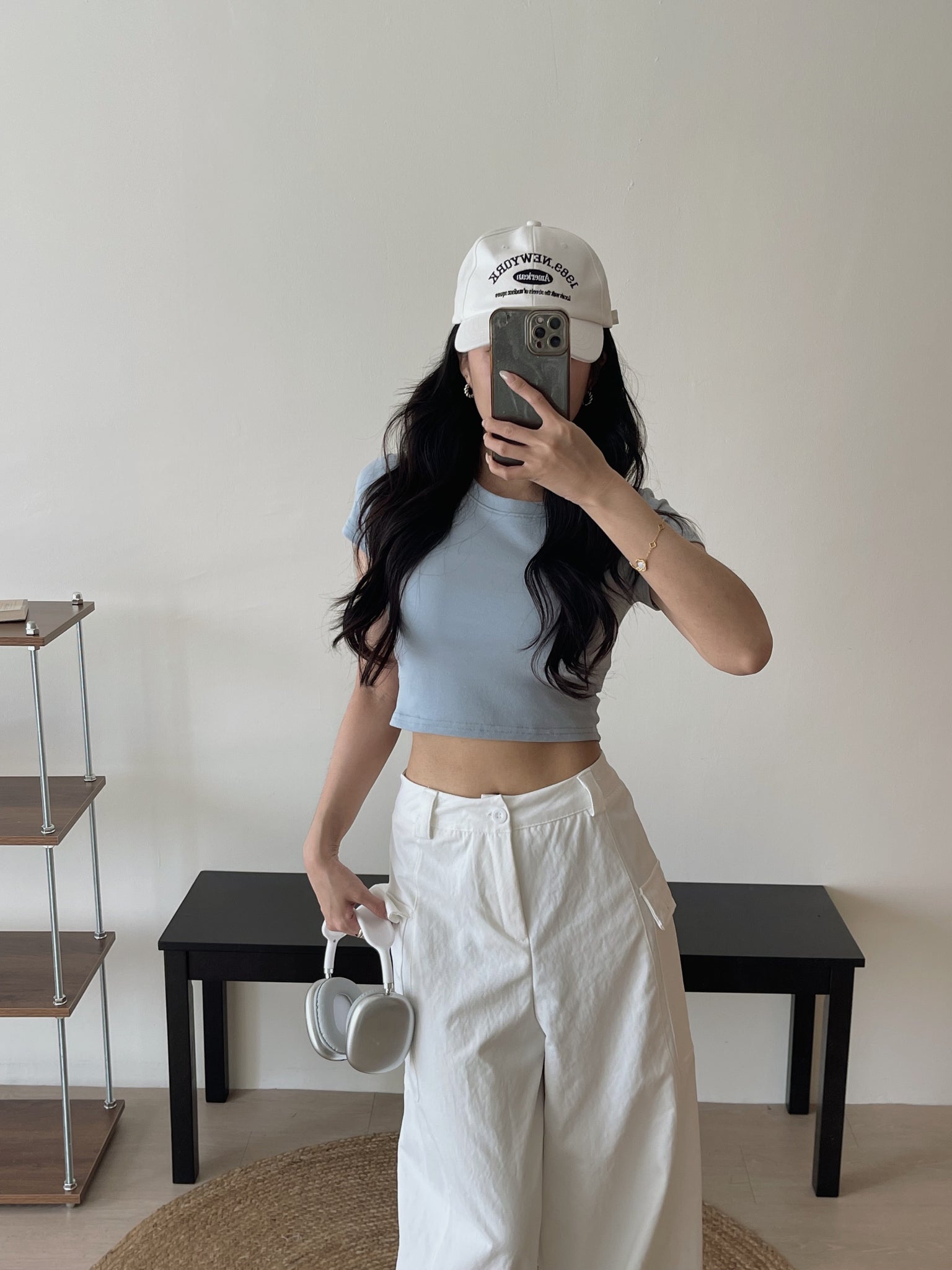 Crop Tee With Removable Pad / 短款T恤自带可拆卸乳胶垫