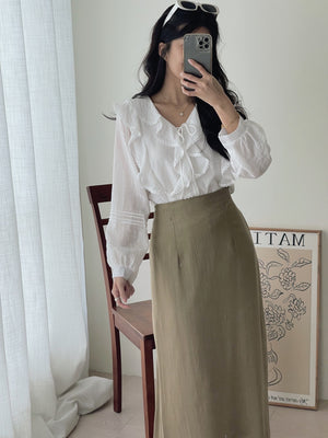 Emmeline Ruffled Blouse / 甜美荷叶衬衣