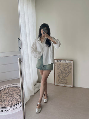Pattern Striped Shirt / 设计感不规则条纹衬衫