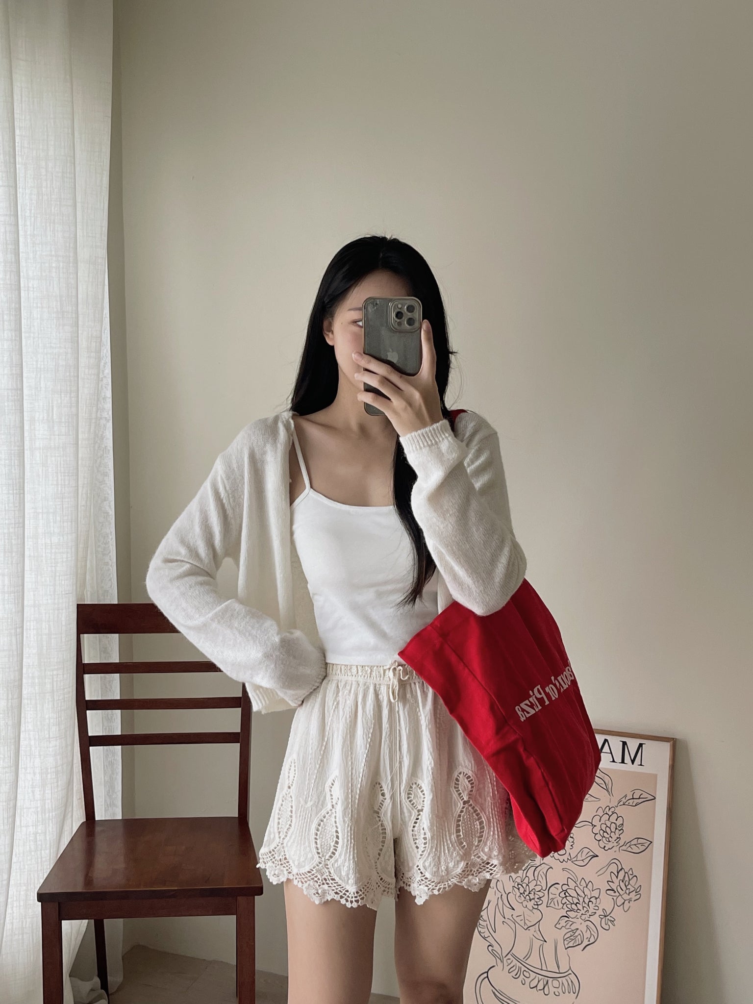 Crochet Knit Cardigan / 毛衣钩花针织开衫