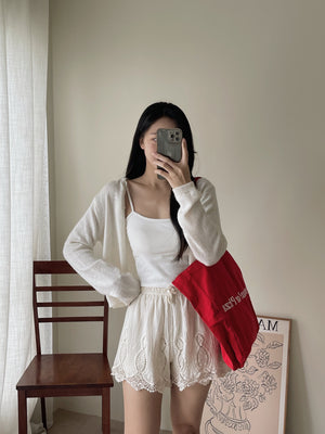 Crochet Knit Cardigan / 毛衣钩花针织开衫