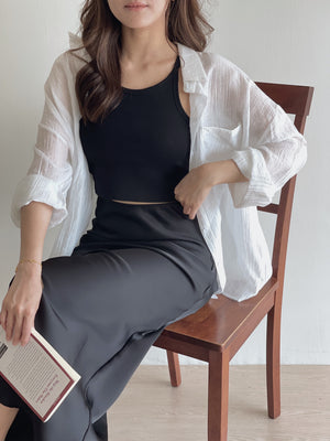 Ootd Sheer Shirt / 肌理感防晒薄衬衫