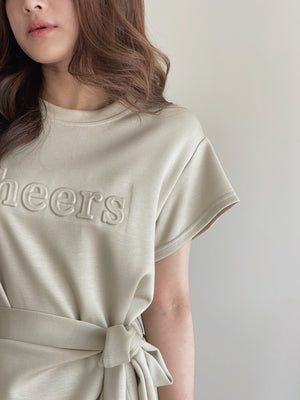 Cheers Tie Up Dress / 立体字母连身裙
