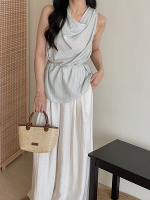 Linen Casual Maxi Pants / 高个子拖地棉麻休闲裤