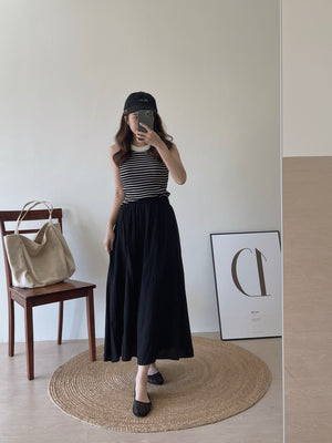 Summer Wide Midi Skirt / 清凉飘逸半身裙