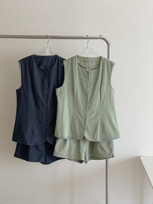Marceline Denim Set / 老钱风宽松牛仔套装