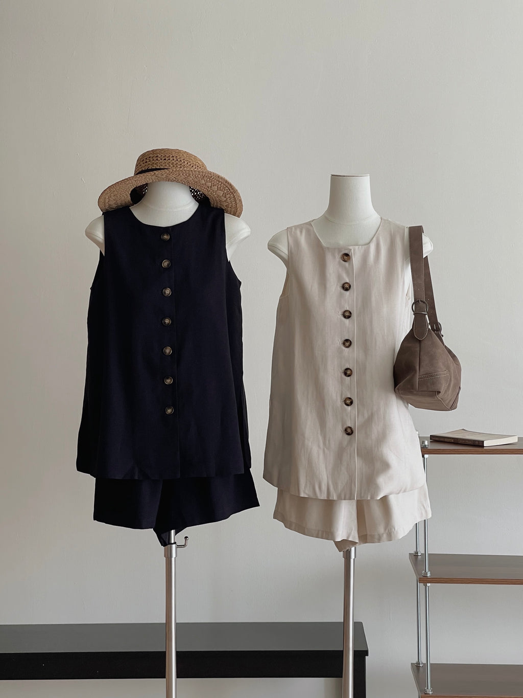Hazel Old Money Style Set / 老钱风休闲马甲短裤套装