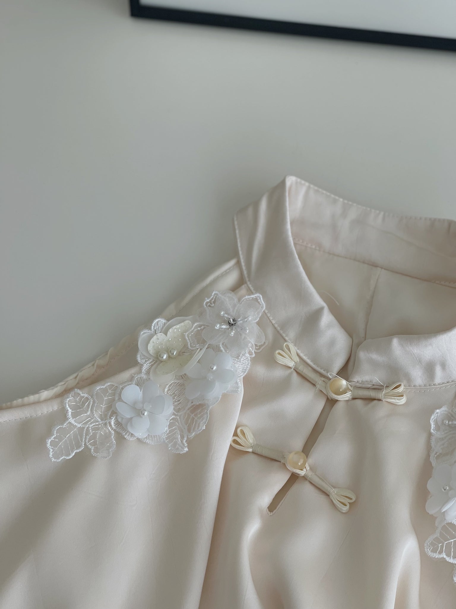 Lace Spliced Chinese Set / 中式甜美蕾丝盘扣套装