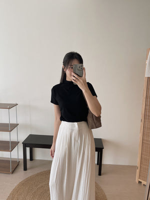 Pendant Mock Neck Top / 小吊坠半高领打底上衣