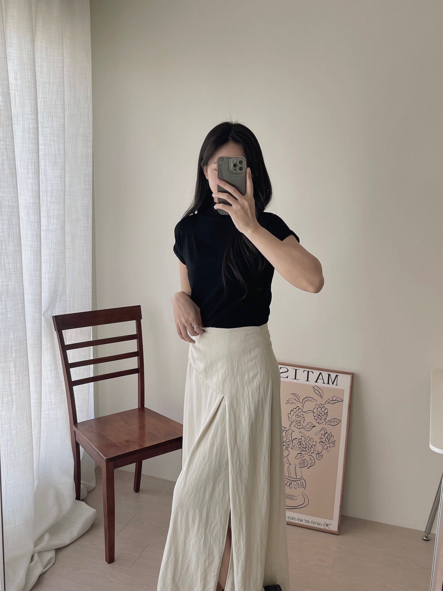 Cotton Mock Neck Tee / 棉质半高领基础T恤