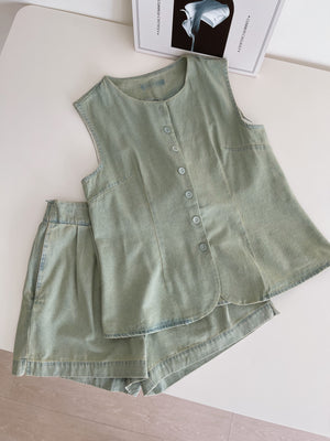 Marceline Denim Set / 老钱风宽松牛仔套装