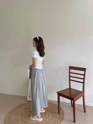 Wide Flare Maxi Skirt / 莫代尔大裙摆裙