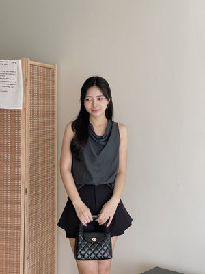 Modern Cowl Neck Top / 通勤荡领韩系小衫